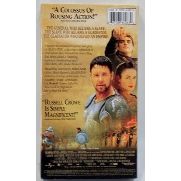 Gladiator VHS 2000  Russell Crowe Joaquin Phoenix Ridley Scott - Picture 2 of 3